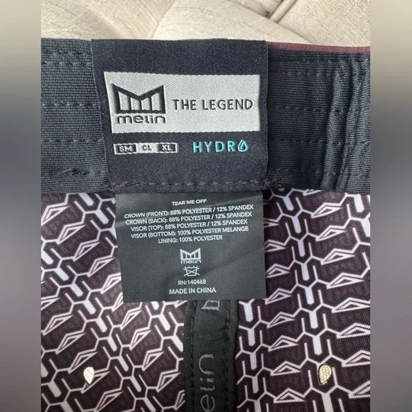 Melin The Legend Hyrdo Maroon Baseball Cap - Floating Water Outdoor Hat - Picture 7 of 7